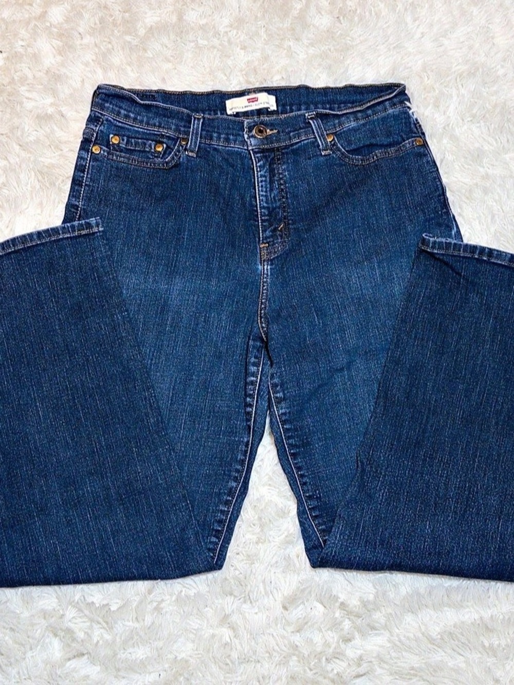 Levi's Perfectly Slimming 512 Straight Leg Women's Blue Jeans Like New 14S